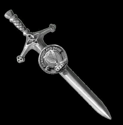 Image 0 of Rose Clan Badge Sterling Silver Clan Crest Large Kilt Pin