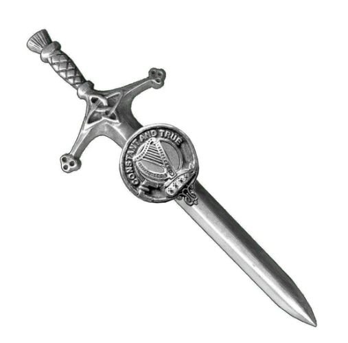 Image 1 of Rose Clan Badge Sterling Silver Clan Crest Large Kilt Pin