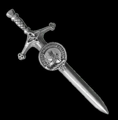 Image 0 of Young Clan Badge Sterling Silver Clan Crest Large Kilt Pin