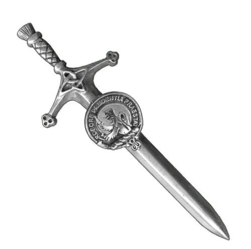 Image 1 of Young Clan Badge Sterling Silver Clan Crest Large Kilt Pin