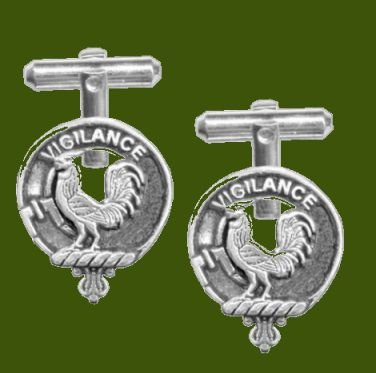 Image 0 of Laing Clan Badge Stylish Pewter Clan Crest Cufflinks