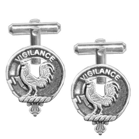 Image 1 of Laing Clan Badge Sterling Silver Clan Crest Cufflinks