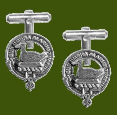 Image 0 of Lauder Clan Badge Stylish Pewter Clan Crest Cufflinks