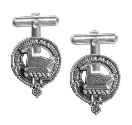Image 1 of Lauder Clan Badge Sterling Silver Clan Crest Cufflinks