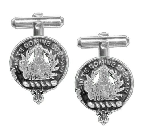 Image 1 of Lyon Clan Badge Stylish Pewter Clan Crest Cufflinks