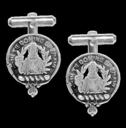 Image 0 of Lyon Clan Badge Sterling Silver Clan Crest Cufflinks