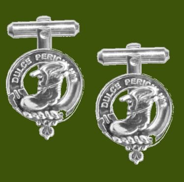 Image 0 of MacAulay Clan Badge Stylish Pewter Clan Crest Cufflinks