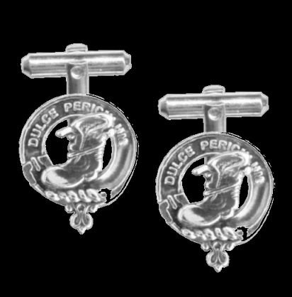 Image 0 of MacAulay Clan Badge Sterling Silver Clan Crest Cufflinks
