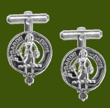 Image 0 of Montgomery Clan Badge Stylish Pewter Clan Crest Cufflinks