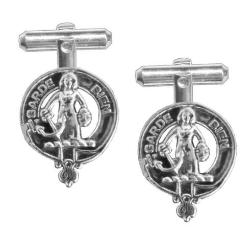 Image 1 of Montgomery Clan Badge Sterling Silver Clan Crest Cufflinks