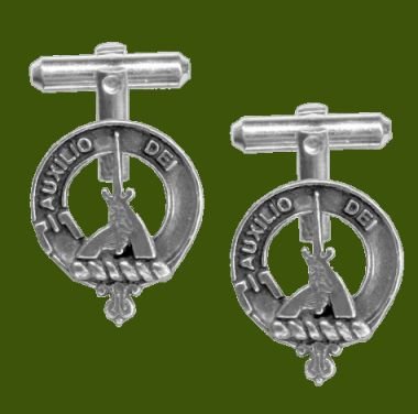 Image 0 of Muirhead Clan Badge Stylish Pewter Clan Crest Cufflinks