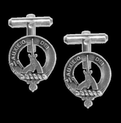 Image 0 of Muirhead Clan Badge Sterling Silver Clan Crest Cufflinks