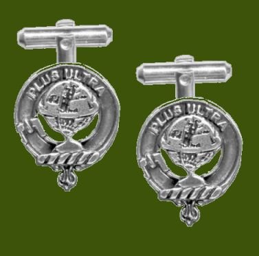 Image 0 of Nairn Clan Badge Stylish Pewter Clan Crest Cufflinks