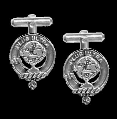 Image 0 of Nairn Clan Badge Sterling Silver Clan Crest Cufflinks