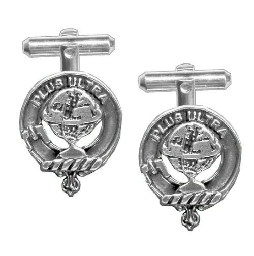Image 1 of Nairn Clan Badge Sterling Silver Clan Crest Cufflinks