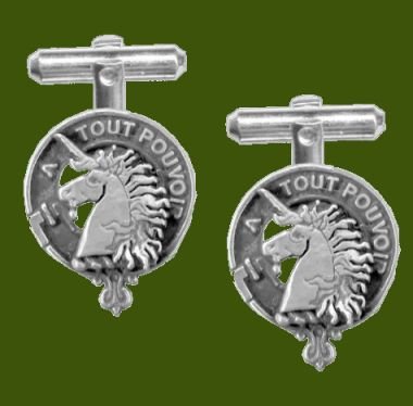 Image 0 of Oliphant Clan Badge Stylish Pewter Clan Crest Cufflinks