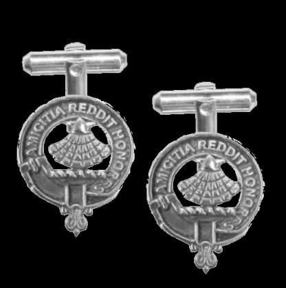 Image 0 of Pringle Clan Badge Sterling Silver Clan Crest Cufflinks