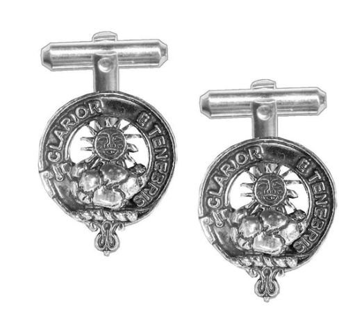 Image 1 of Purves Clan Badge Stylish Pewter Clan Crest Cufflinks