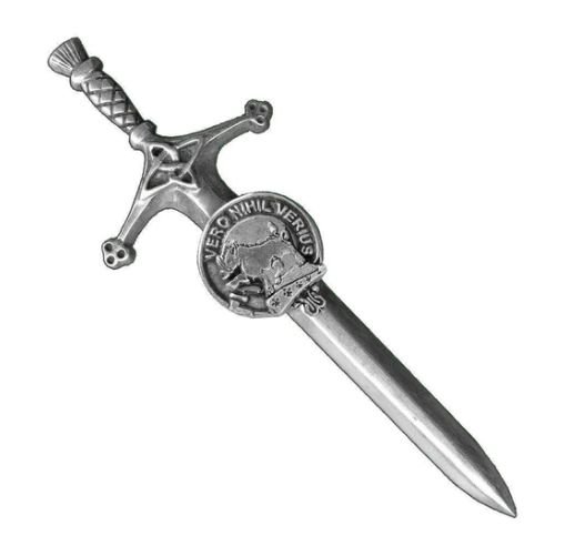Image 1 of Weir Clan Badge Stylish Pewter Clan Crest Large Kilt Pin