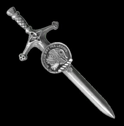 Image 0 of Stuart Clan Badge Sterling Silver Clan Crest Large Kilt Pin