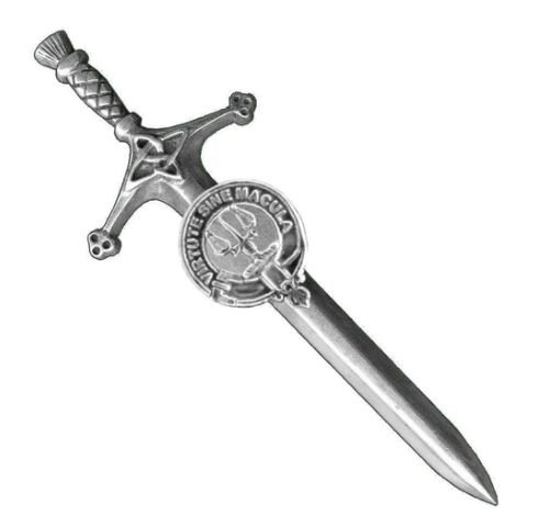 Image 1 of Russell Clan Badge Sterling Silver Clan Crest Large Kilt Pin