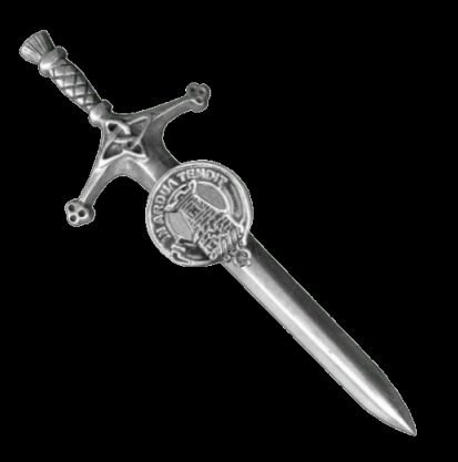 Image 0 of Malcolm Clan Badge Sterling Silver Clan Crest Large Kilt Pin