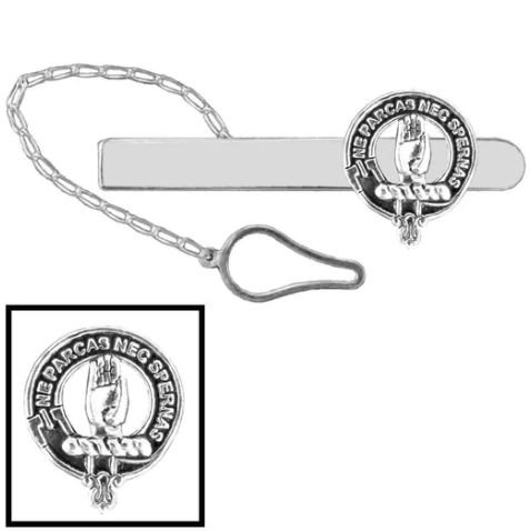 Image 1 of Lamont Clan Badge Sterling Silver Button Loop Clan Crest Tie Bar