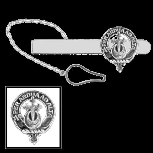 Image 0 of Hannay Clan Badge Sterling Silver Button Loop Clan Crest Tie Bar