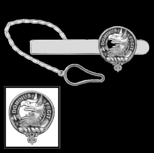 Image 0 of Baird Clan Badge Sterling Silver Button Loop Clan Crest Tie Bar