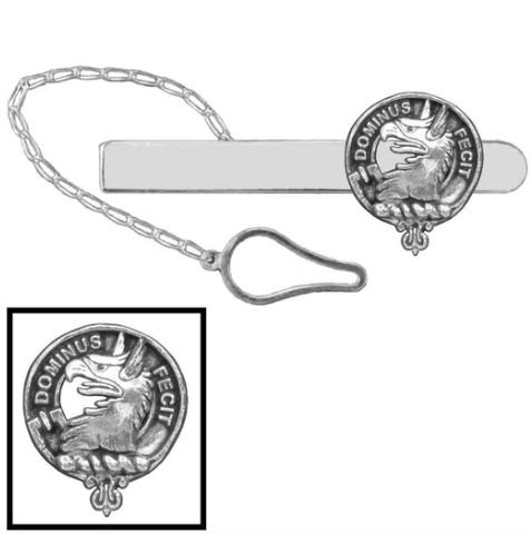 Image 1 of Baird Clan Badge Sterling Silver Button Loop Clan Crest Tie Bar