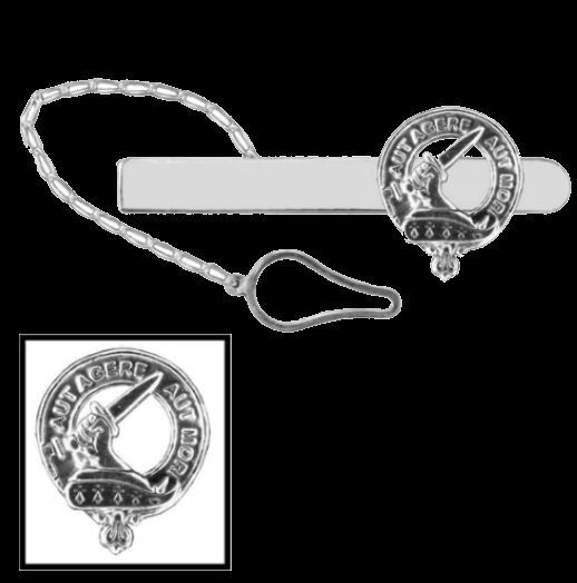 Image 0 of Barclay Clan Badge Sterling Silver Button Loop Clan Crest Tie Bar