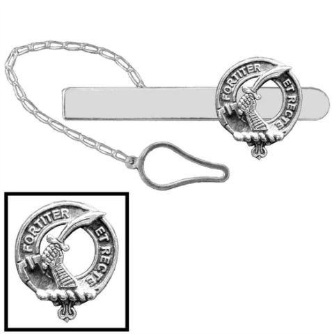 Image 1 of Elliot Clan Badge Sterling Silver Button Loop Clan Crest Tie Bar