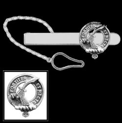 Elliot Clan Badge Sterling Silver Button Loop Clan Crest Tie Bar