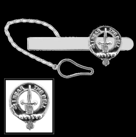 Image 0 of Bell Clan Badge Sterling Silver Button Loop Clan Crest Tie Bar