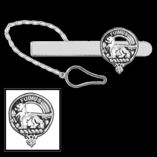 Image 0 of Bruce Clan Badge Sterling Silver Button Loop Clan Crest Tie Bar