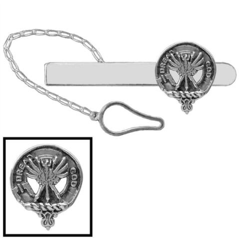 Image 1 of Carnegie Clan Badge Sterling Silver Button Loop Clan Crest Tie Bar