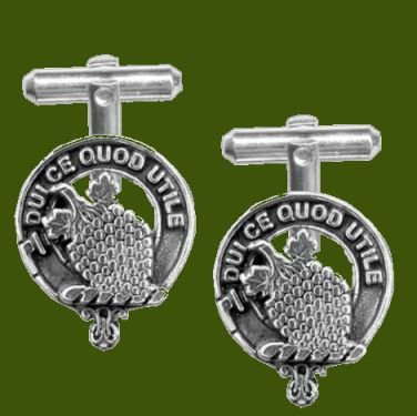Image 0 of Strang Clan Badge Stylish Pewter Clan Crest Cufflinks