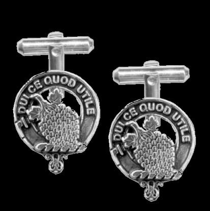 Image 0 of Strang Clan Badge Sterling Silver Clan Crest Cufflinks