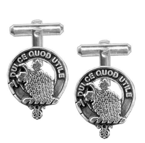 Image 1 of Strang Clan Badge Sterling Silver Clan Crest Cufflinks