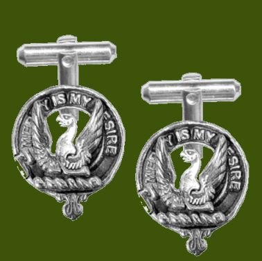 Image 0 of Wishart Clan Badge Stylish Pewter Clan Crest Cufflinks