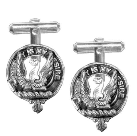 Image 1 of Wishart Clan Badge Stylish Pewter Clan Crest Cufflinks
