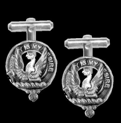 Image 0 of Wishart Clan Badge Sterling Silver Clan Crest Cufflinks
