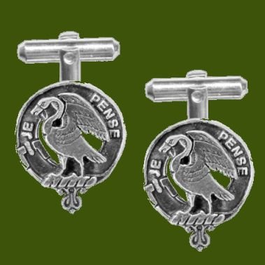 Image 0 of Wemyss Clan Badge Stylish Pewter Clan Crest Cufflinks