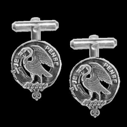Image 0 of Wemyss Clan Badge Sterling Silver Clan Crest Cufflinks