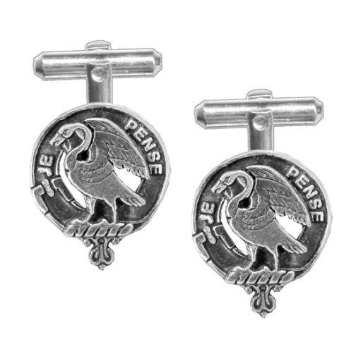 Image 1 of Wemyss Clan Badge Sterling Silver Clan Crest Cufflinks