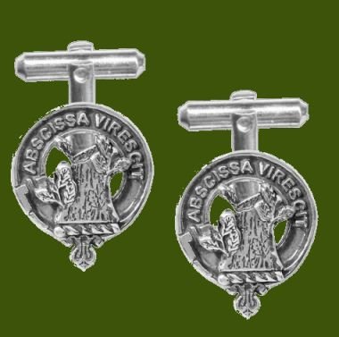 Image 0 of Bissett Clan Badge Stylish Pewter Clan Crest Cufflinks