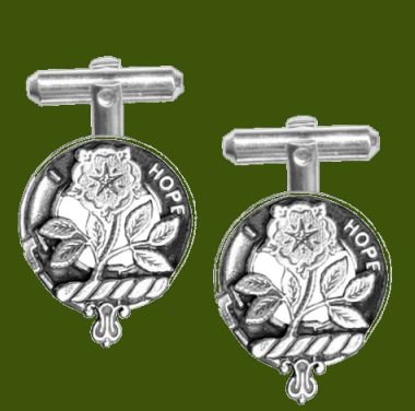 Image 0 of Learmonth Clan Badge Stylish Pewter Clan Crest Cufflinks