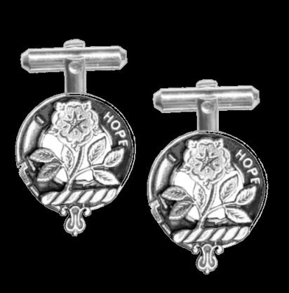 Image 0 of Learmonth Clan Badge Sterling Silver Clan Crest Cufflinks