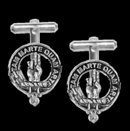 Image 0 of Logie Clan Badge Sterling Silver Clan Crest Cufflinks