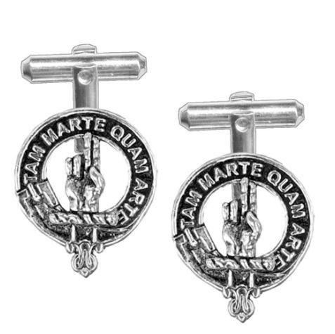 Image 1 of Logie Clan Badge Sterling Silver Clan Crest Cufflinks